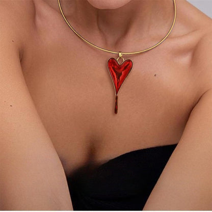 JOYERIA EXCLUSIVA! SET DE COLLAR Y ARETES LOVE RED + REGALO GRATIS!