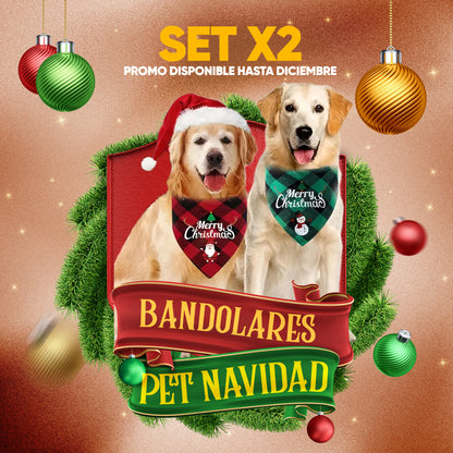 🎄PROMO NAVIDEÑA🎄 SET X2 BANDOLERAS PET NAVIDAD🎅🏻