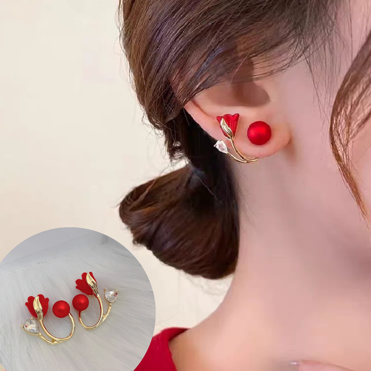 ARETES ROSA MISTICA